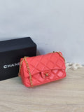 Chanel Bag | Classic Mini Rectangular Flap Bag – Coral Pink (Lambskin with gold-tone hardware)