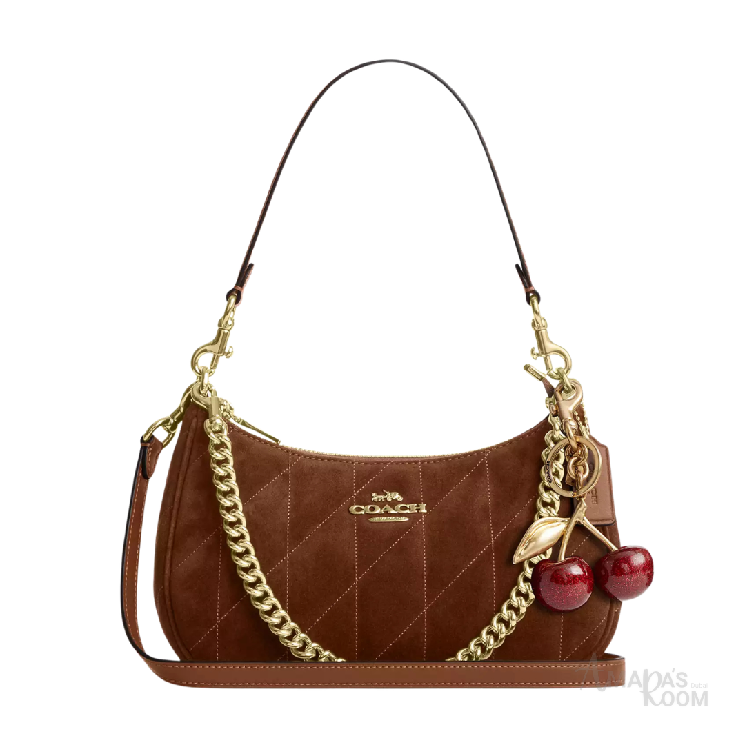 Coach Teri Quilted Shoulder Bag – Brown - View 1
