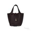 Hermès Picotin Lock 18 Bucket Bag – Rouge Sellier Clemence Gold Hardware - View 1