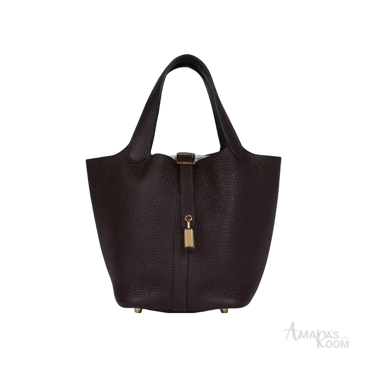 Hermès Picotin Lock 18 Bucket Bag – Rouge Sellier Clemence Gold Hardware - View 1