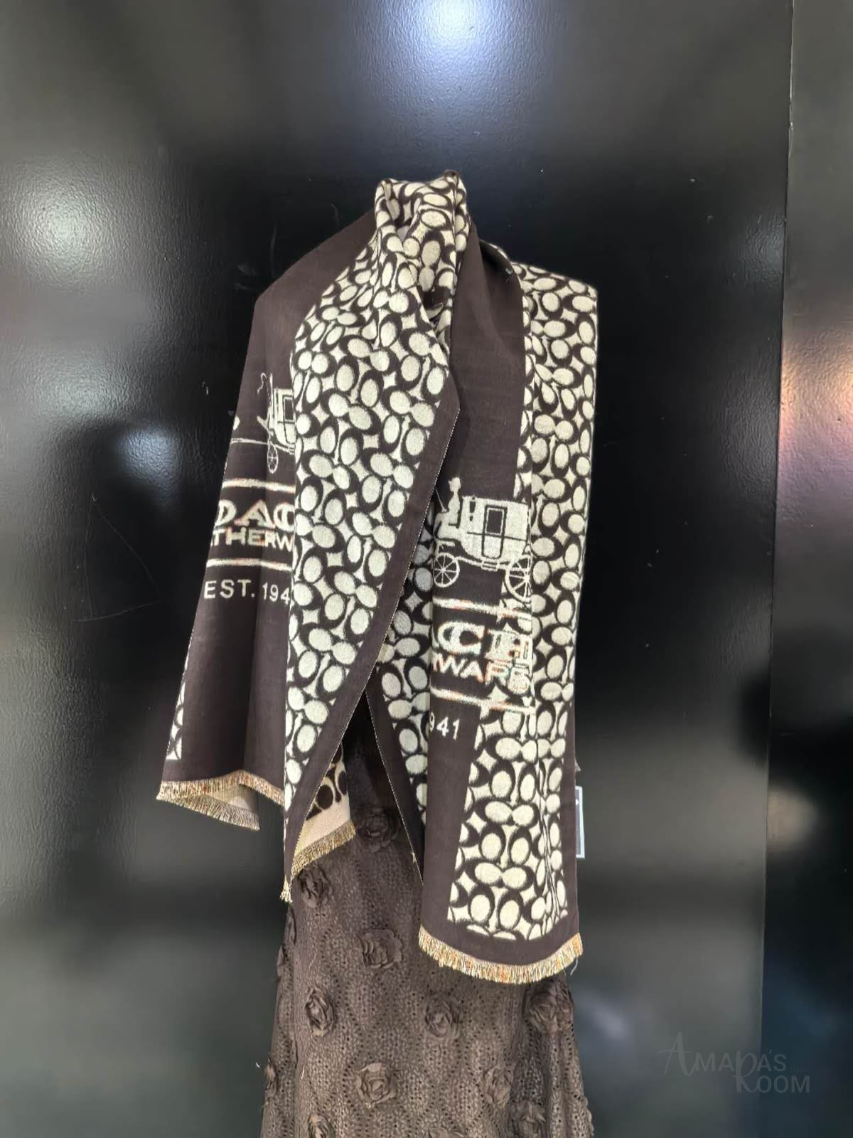 Coach | Signature Jacquard Dark Brown - View 5