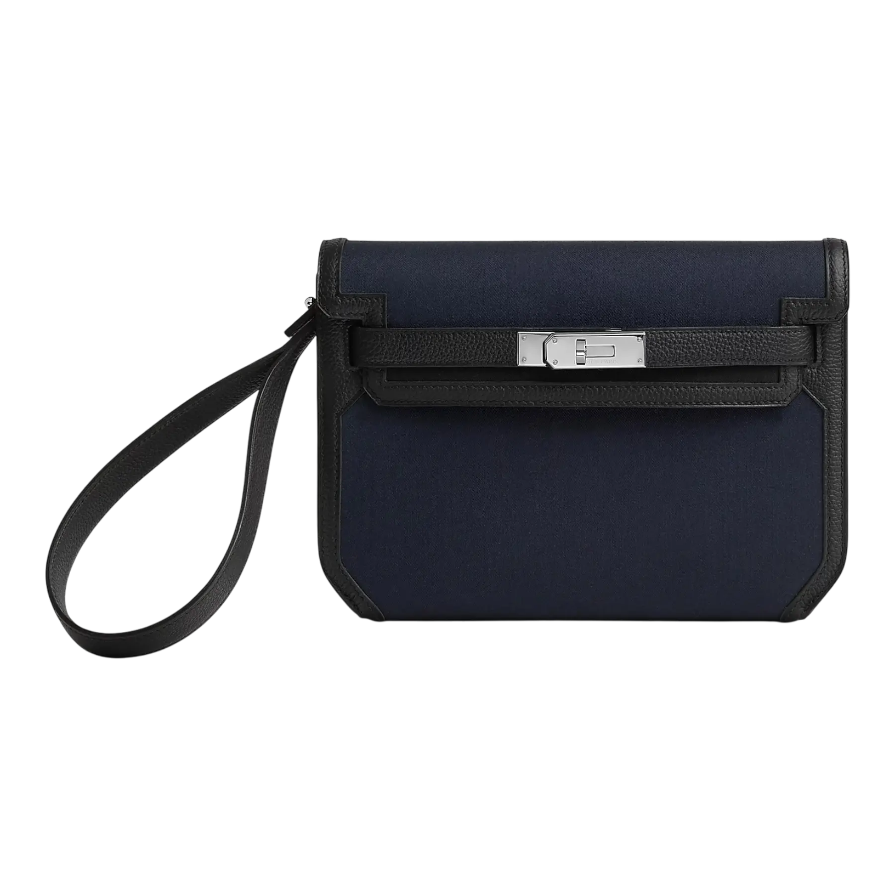 Hermès Depeche 25 Pouch – Bleu Marine / Noir - View 1