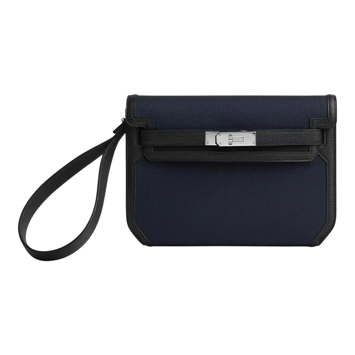 Hermès Depeche 25 Pouch – Bleu Marine / Noir - View 1