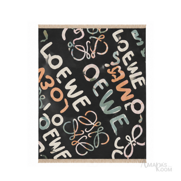 Loewe | Scarf Handwritten Signature Black - View 1