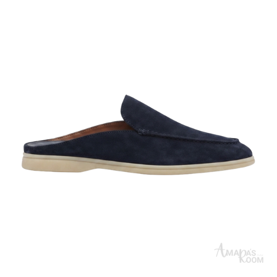Loro Piana Footwear | Babouche Walk Navy Blue