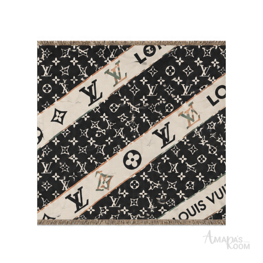 Louis Vuitton Scarf | Monogram Black White