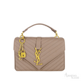 Saint Laurent Chevron-Style Bag – Mauve - View 1