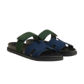 Hermès Chypre Sandals – Bleu Océan / Vert Bouteille - View 1