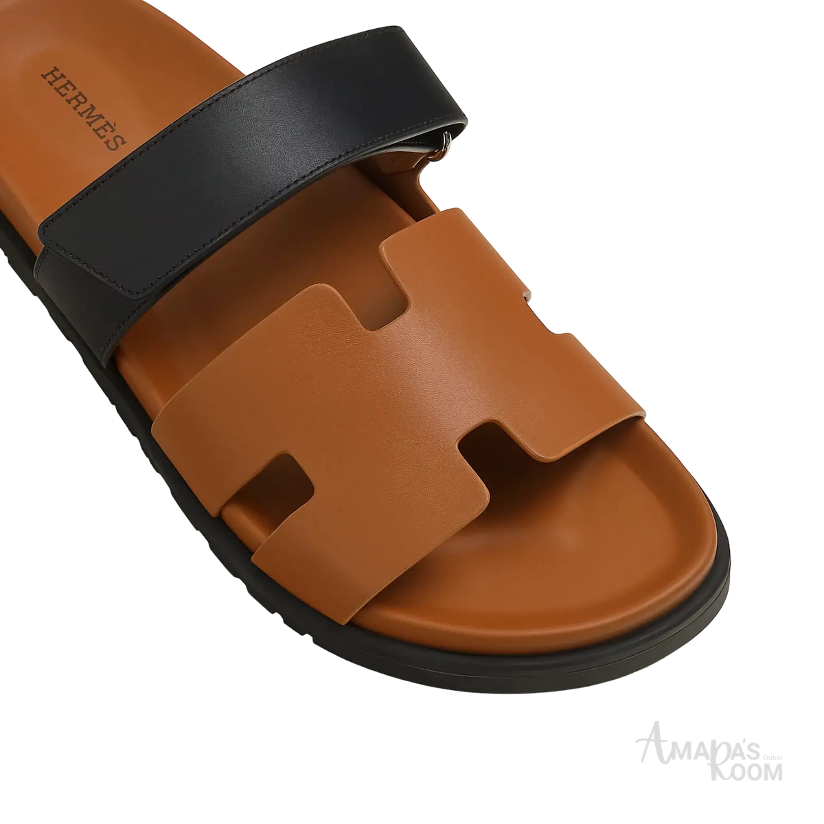 Hermès Chypre Sandals – Naturel H / Noir - View 2