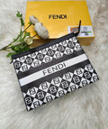 Fendi – Flat Pouch Clutch Bag Black & White