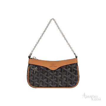 Goyard Goyardine Canvas Mini Shoulder Bag – Black - View 1