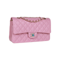 Chanel Classic Double Flap Bag Dark Pink Caviar Light Gold Hardware - View 2
