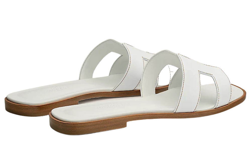 Oran Leather Slides – Pure White – Amara UAE image 3