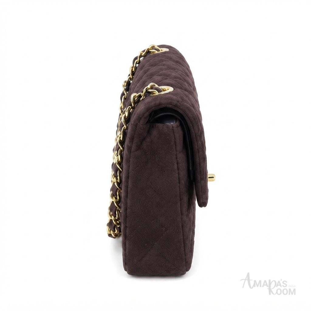 Chanel suede Handbag – Dark Brown - View 2