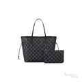 Louis Vuitton Neverfull Tote Bag – Black & Grey - View 1