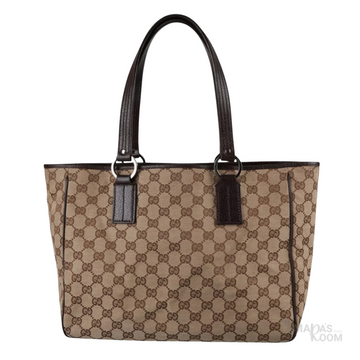 Gucci Monogram Tote Bag – Brown - View 1
