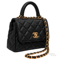 Chanel Bag | Coco Handle Small Flap Bag – Black (Quilted caviar leather with gold-tone hardware)