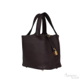 Hermès Picotin Lock 18 Bucket Bag – Rouge Sellier Clemence Gold Hardware - View 2