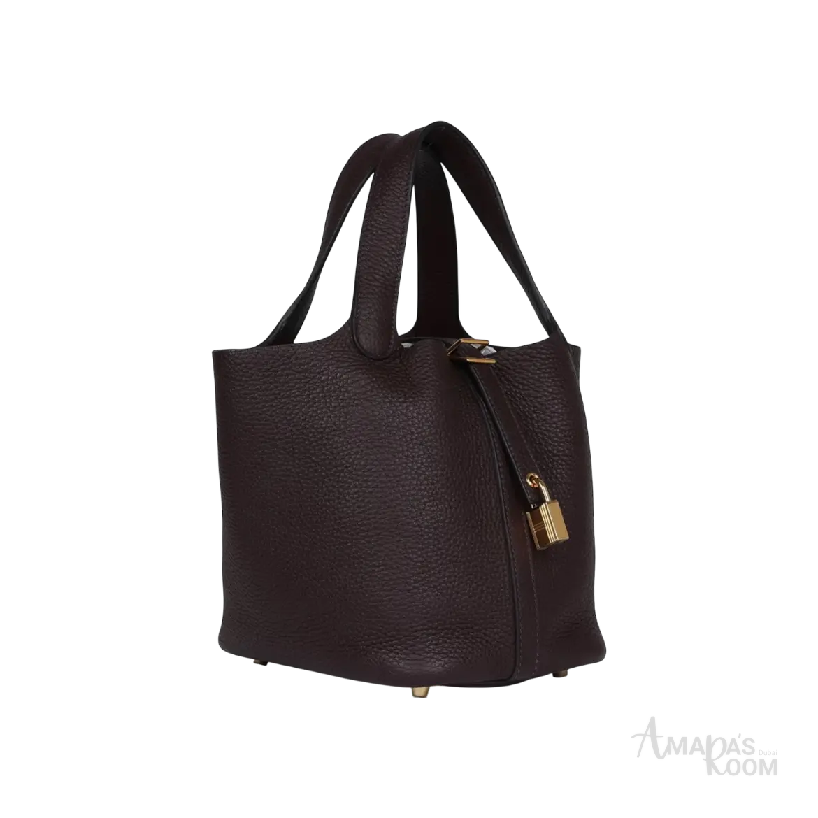 Hermès Picotin Lock 18 Bucket Bag – Rouge Sellier Clemence Gold Hardware - View 2