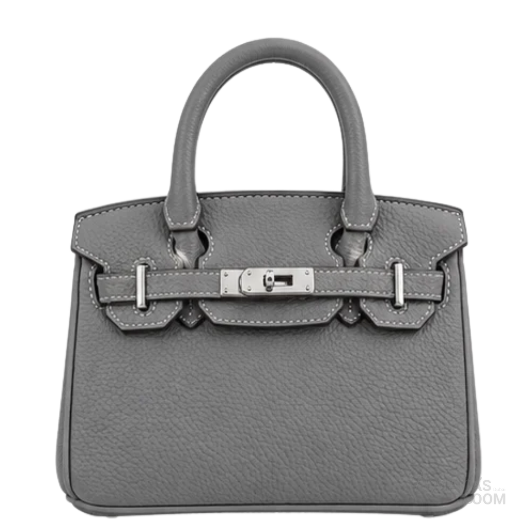 Bag | Hermès – Birkin 20 Sellier (Faubourg Micro Birkin) – Gris Étain – Grey