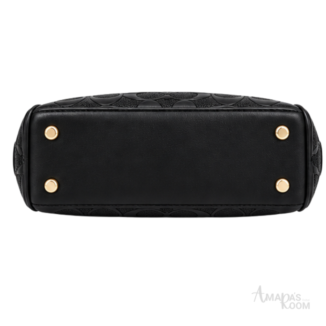 Coach Bag | Mini Sierra Satchel (Micro Dome Satchel) – Black (with gold-tone hardware)