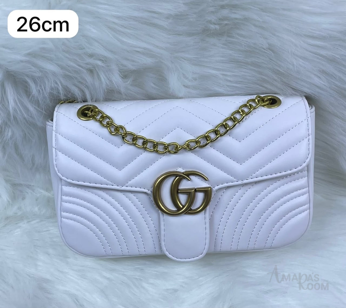 Gucci GG Marmont Shoulder Bag – White - View 4