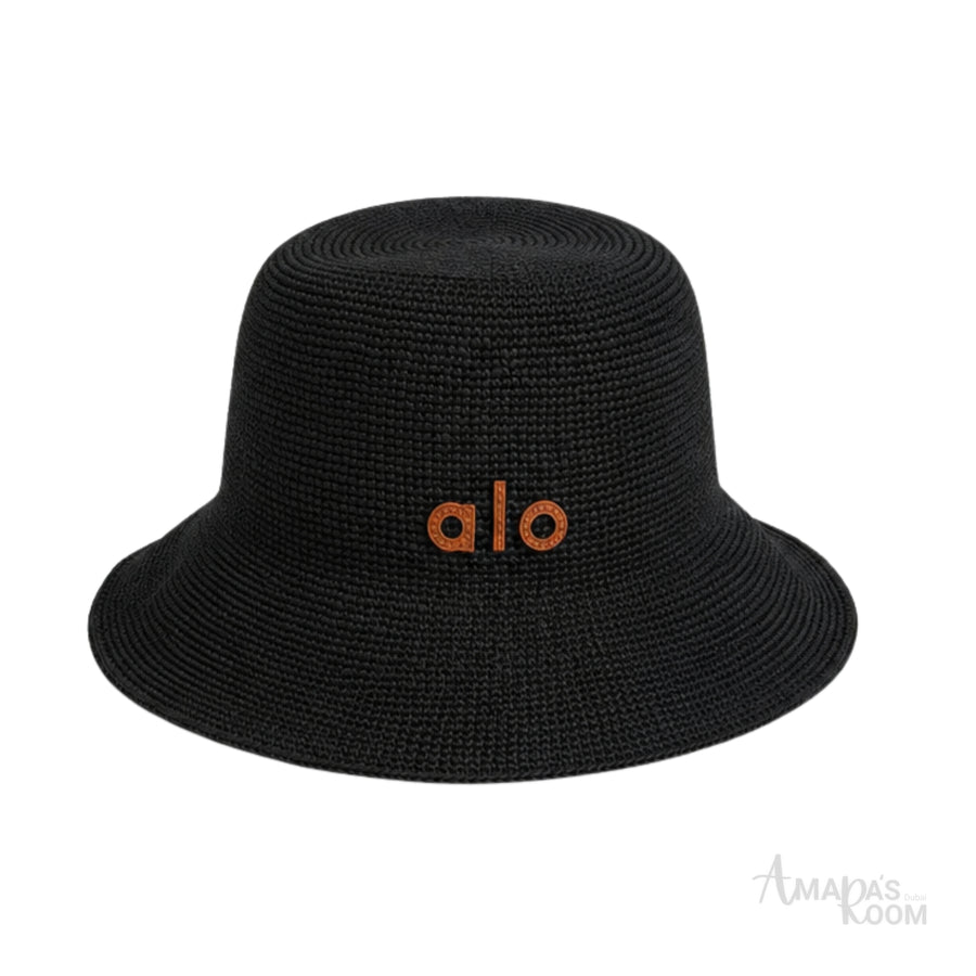 Alo Yoga Knit Bucket Hat Black – product view