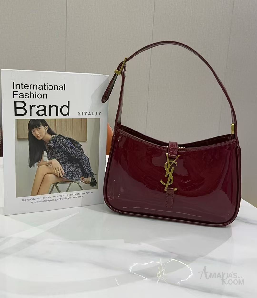 Saint Laurent Bag Le 5 à 7 Patent Leather Shoulder – product view