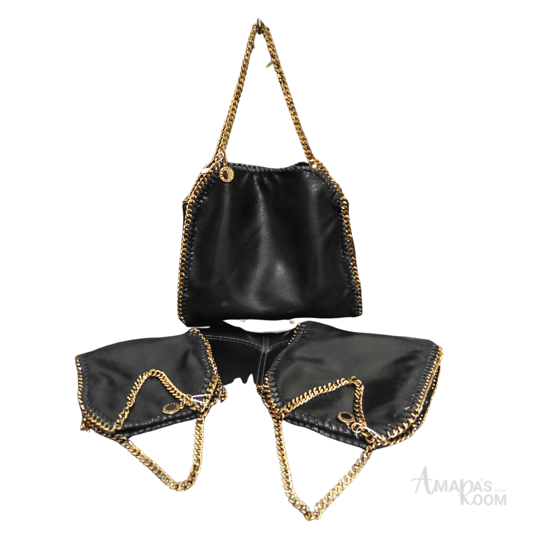 Stella McCartney Falabella Mini Tote Bag – Black & Gold-Tone - View 3