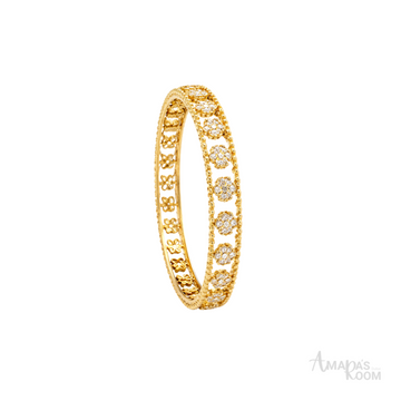 Van Cleef & Arpels Jewelry | Clover Diamond Gold Bangle Bracelet