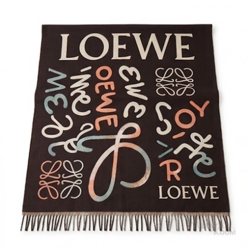 Loewe Scarf | Graphic Monogram Scarf Brown