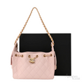 Chanel 25 Mini Quilted Caviar Handbag – Light Pink - View 4