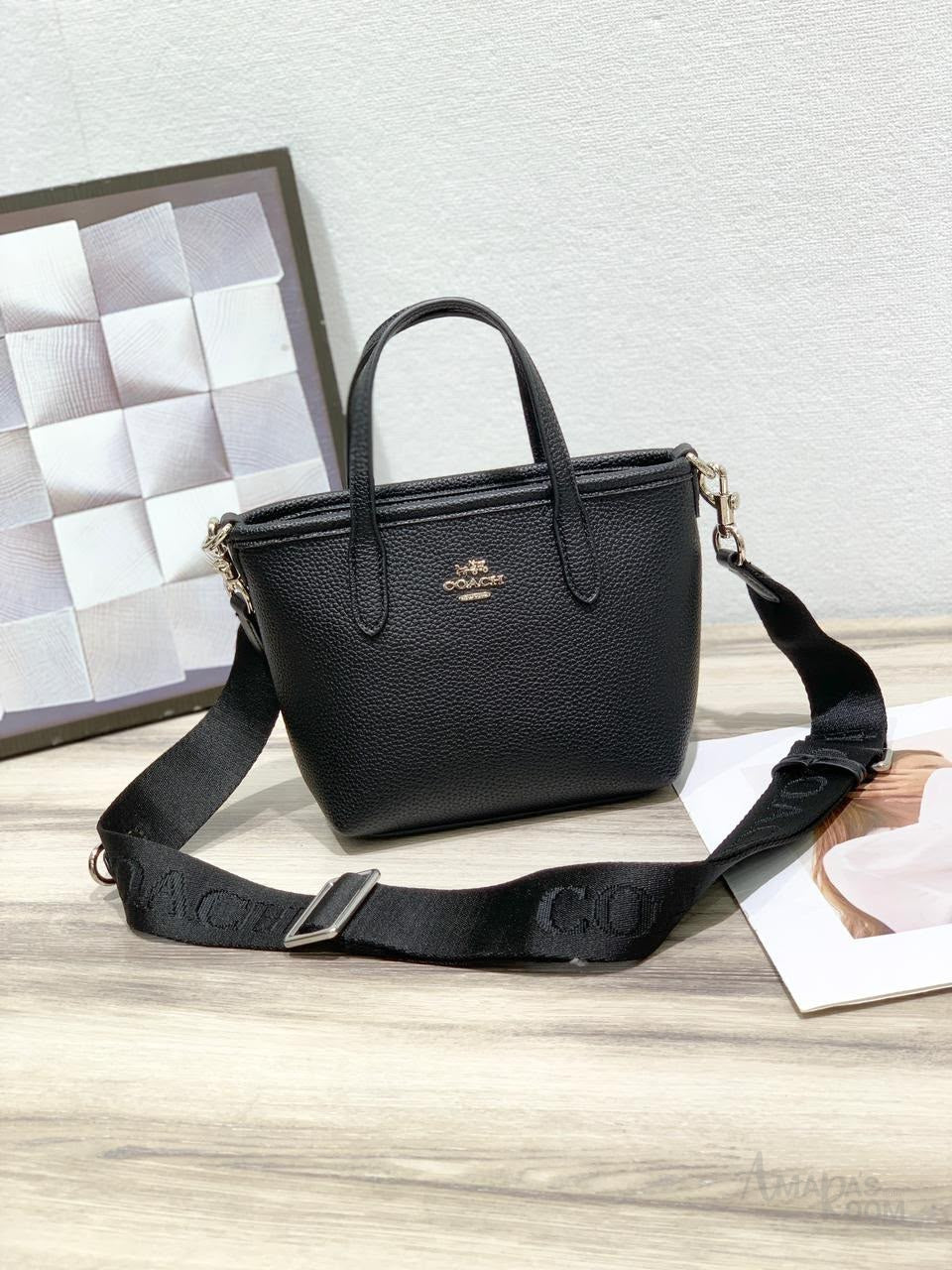 Coach Bag City Mini Tote Bag Black – product view