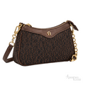 Aigner Bag | Delia Monogram Shoulder Bag – Dark Brown