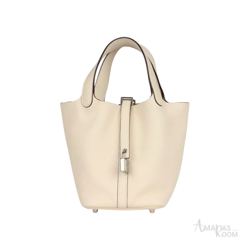 Hermès Picotin Lock 18 Bucket Bag – Nata Clemence Palladium Hardware - View 1