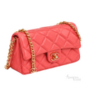 Chanel Bag | Classic Mini Rectangular Flap Bag – Coral Pink (Lambskin with gold-tone hardware)