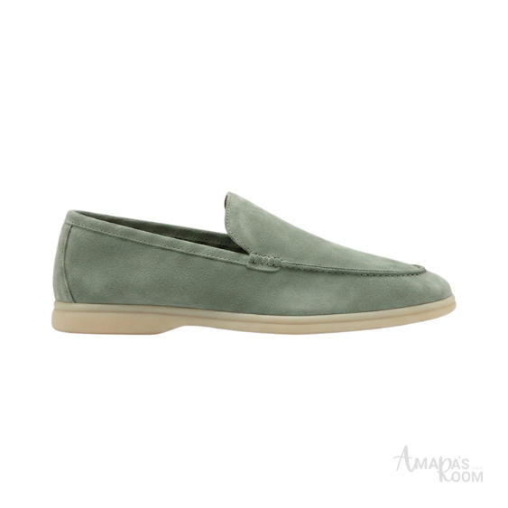 Loro Piana Footwear | Summer Walk Suede Green