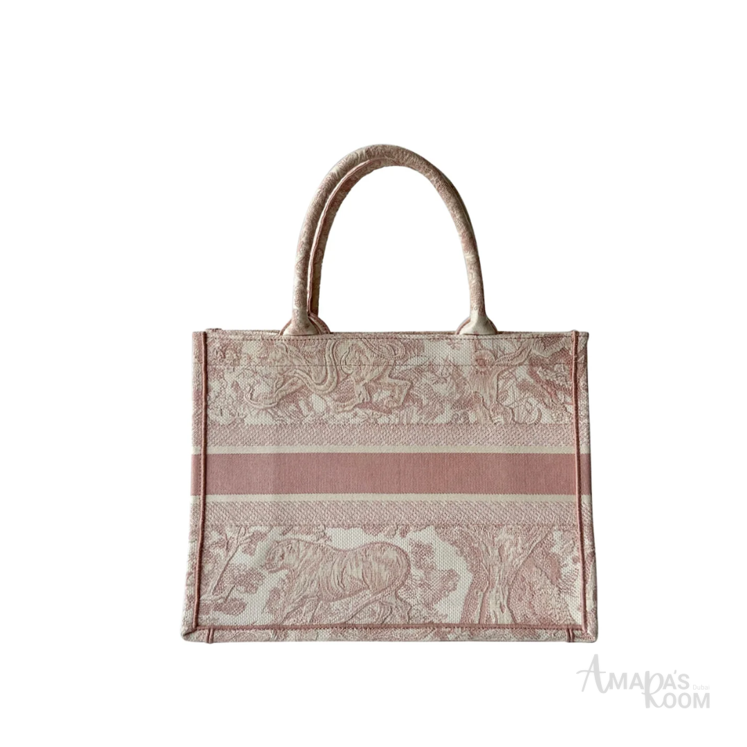 Dior Book Tote – Pink Toile de Jouy Embroidery - View 4