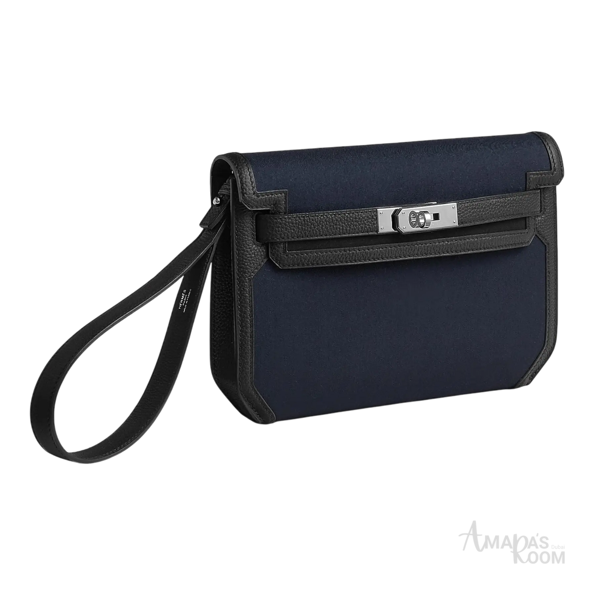 Hermès Depeche 25 Pouch – Bleu Marine / Noir - View 2