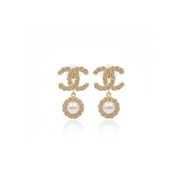 Chanel Jewelry | Gold Earings Drop Pearls