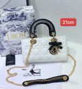 Dior Lady D-Joy Quilted Leather Bag – White - View 5