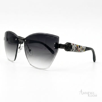 Chanel Sunglasses Black To Clear Tinted - View 1