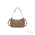 Coach Teri Shoulder Bag in Signature Canvas – Brown - View 4