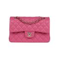 Chanel Classic Double Flap Bag Dark Pink Caviar Light Gold Hardware - View 1