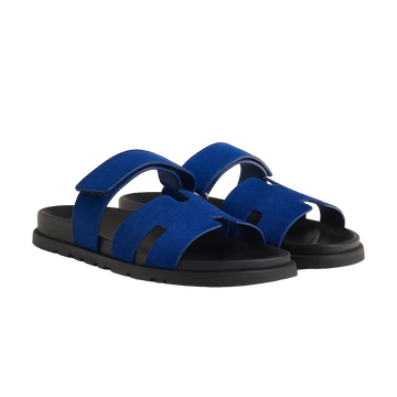 Hermès Chypre Sandals – Bleu Smalt - View 1