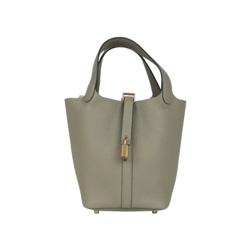 Hermès Picotin Lock 18 Bucket Bag – Sauge Clemence Gold Hardware - View 1