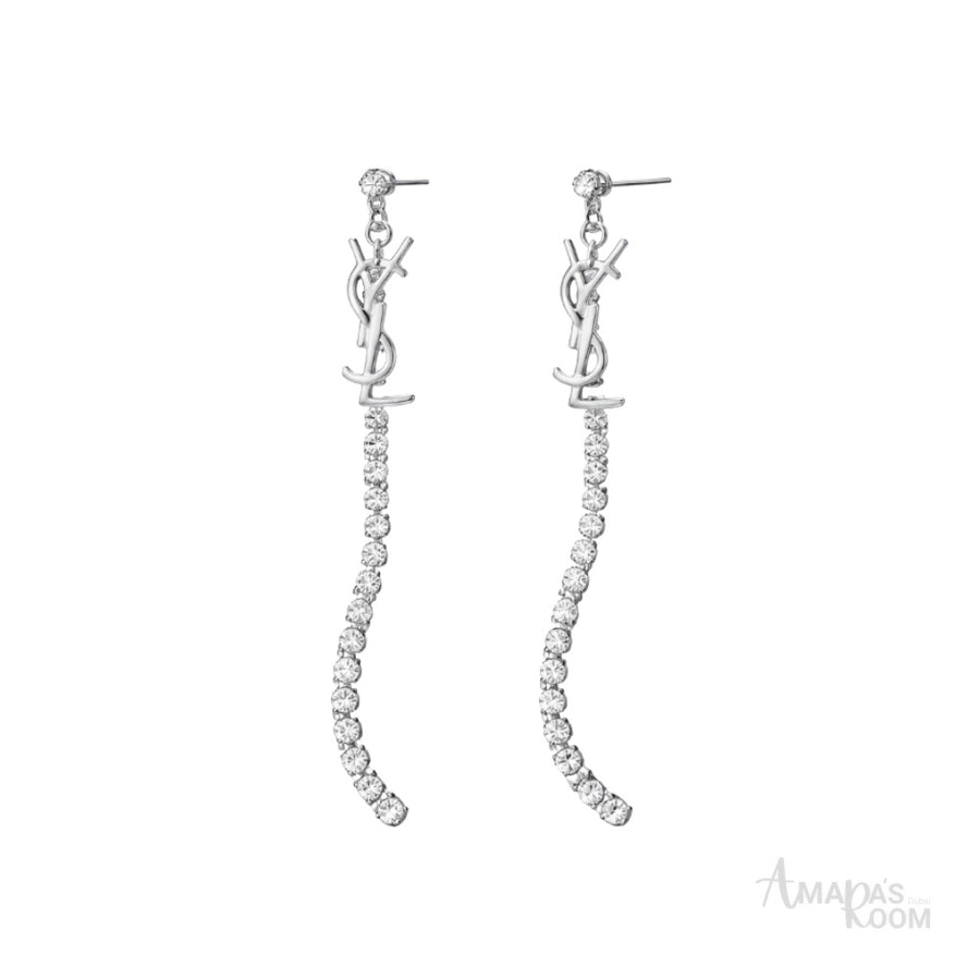 مجوهرات YSL | سوار كاساندر فضي مع كريستالات