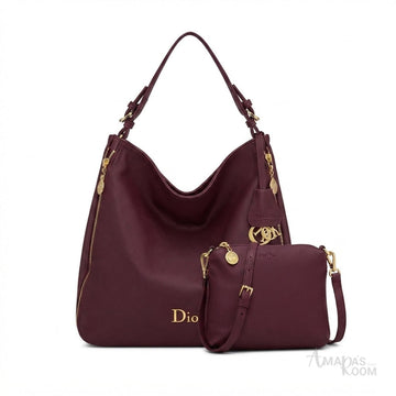 Dior 2-Piece Handbag Set – Burgundy - View 2