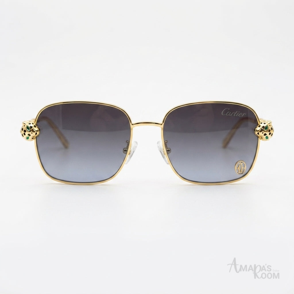 Cartier Sunglasses Gold-Tone – Black Lenses - View 1