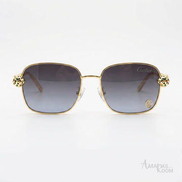 Cartier Sunglasses Gold-Tone – Black Lenses - View 1